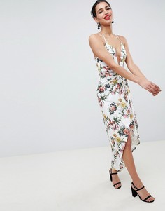 Платье макси с цветочным принтом ASOS DESIGN - Мульти