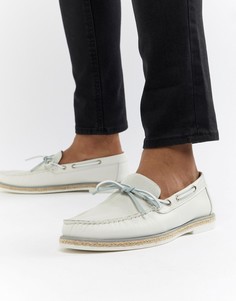 Белые кожаные лоферы River Island - Белый