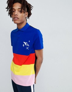 Поло со вставками и вышивкой ASOS DESIGN - Мульти