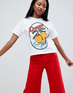 Свободная футболка с принтом ASOS DESIGN - Белый