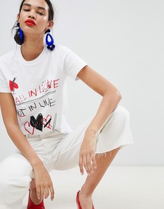 Футболка с принтом ASOS DESIGN - Белый