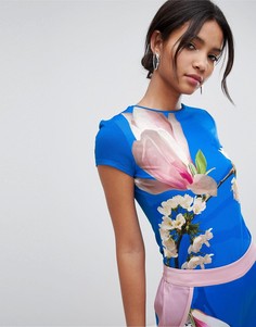 Футболка с цветочным принтом Ted Baker aeesha - Синий