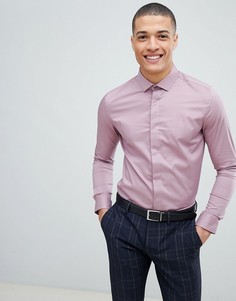 Приталенная рубашка пыльно-розового цвета Burton Menswear - Розовый
