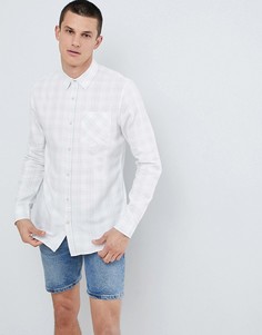 Белая рубашка классического кроя в клетку New Look - Белый