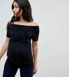 Топ с открытыми плечами ASOS DESIGN Maternity - Черный