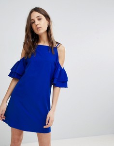 Платье с вырезами на плечах Glamorous - Синий