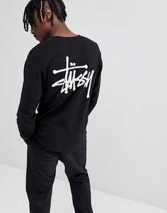 Черный лонгслив Stussy - Черный