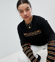 Черный лонгслив с полосками на рукавах Puma эксклюзивно для ASOS - Черный