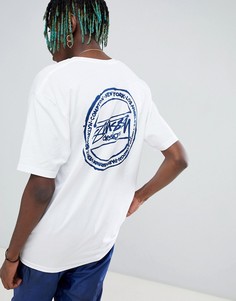 Белая футболка с принтом Stussy - Белый