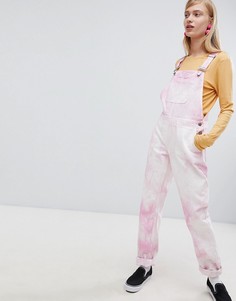 Розовый джинсовый комбинезон с отделкой тай-дай ASOS DESIGN - Розовый