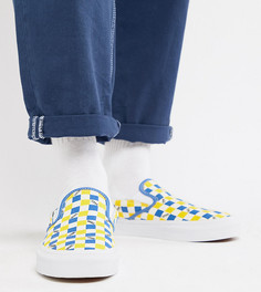 Клетчатые кеды-слипоны Vans Factory Pack эксклюзивно для ASOS - Желтый