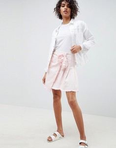 Мини-юбка с завязкой Waven Tilda - Розовый