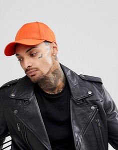 Оранжевая фактурная бейсболка с надписью No Tomorrow на ленте ASOS DESIGN - Оранжевый