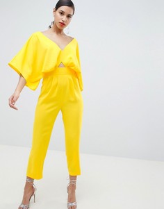 Комбинезон с широкими штанинами и рукавами-кимоно ASOS DESIGN - Желтый