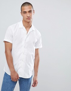 Рубашка с короткими рукавами и отложным воротником Selected Homme - Белый