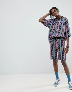 Комбинируемая oversize-футболка с ацтекским принтом в стиле 80-х ASOS DESIGN - Розовый