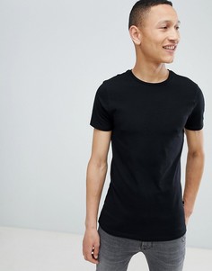 Черная облегающая футболка Burton Menswear - Черный