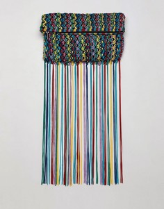 Клатч с разноцветными кисточками ASOS DESIGN - Мульти