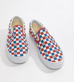 Классические клетчатые кеды-слипоны Vans Factory Pack эксклюзивно для ASOS - Красный