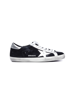 Черные кожаные кеды Superstar Golden Goose