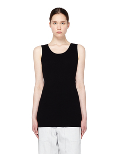 Черная майка в рубчик Ann Demeulemeester