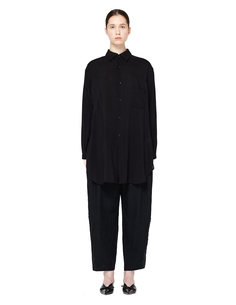 Черная блузка с карманом на груди Yohji Yamamoto
