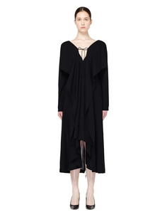 Шерстяное платье с открытой спиной Yohji Yamamoto