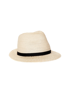 Бежевая соломенная шляпа Yohji Yamamoto