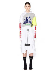 Хлопковое платье с капюшоном Vetements