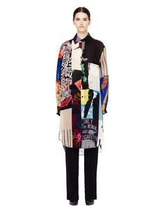 Удлиненная блузка с принтом Yohji Yamamoto