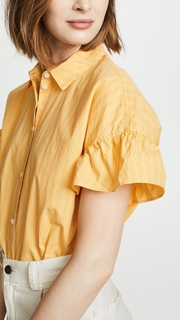 Madewell Ruffle Sleeve Central Shirt