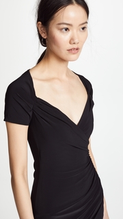 Norma Kamali Sweetheart Side Drape Dress