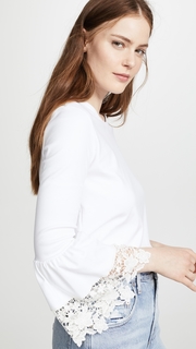 See by Chloe Lace Trim Tee