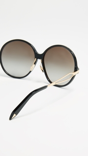 Victoria Beckham Fine Oversized Round Sunglasses