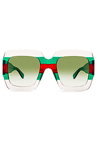 Солнцезащитные очки square frame acetate - Gucci