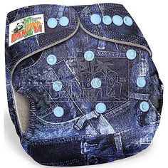 Многоразовый подгузник Bamboola Premium (Bamboo), 3-16 кг., Multi Diapers, джинсовый
