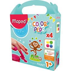 Пальчиковые краски Maped «Color peps», 4 цвета