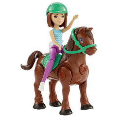 Игровой набор с мини-куклой Barbie "В движении" Пони и кукла в зелёном шлеме Mattel