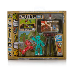 Игровой набор Zing "Stikbot" Студия с питомцем, Человечек с красной собакой