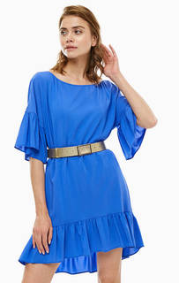 Синее платье с ремнем Patrizia Pepe