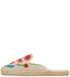 Текстильные мюли с вышивкой Soludos