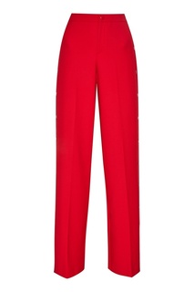 Красные брюки с декоративными кнопками RED Valentino
