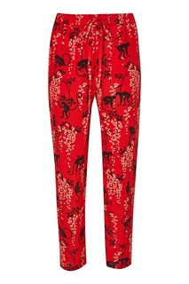 Красные брюки с принтом RED Valentino
