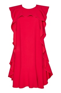 Платье с крупными воланами RED Valentino