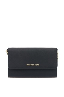Черная кожаная сумка Crossbodies Michael Kors