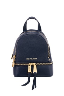 Синий кожаный рюкзак Rhea Zip Michael Kors