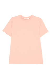 Хлопковая футболка персикового цвета Taline Acne Studios