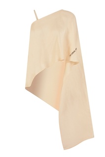 Асимметричный топ с драпировкой Off White