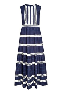 Хлопковое платье-миди с плиссировкой RED Valentino