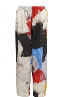 Укороченные шелковые брюки с принтом Vionnet